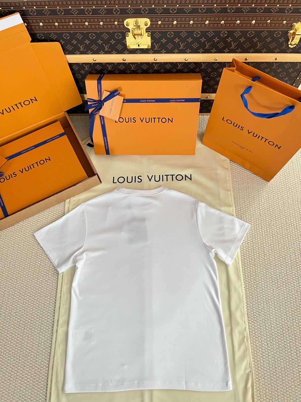 Louis Vuitton White Cotton Crewneck T-Shirt