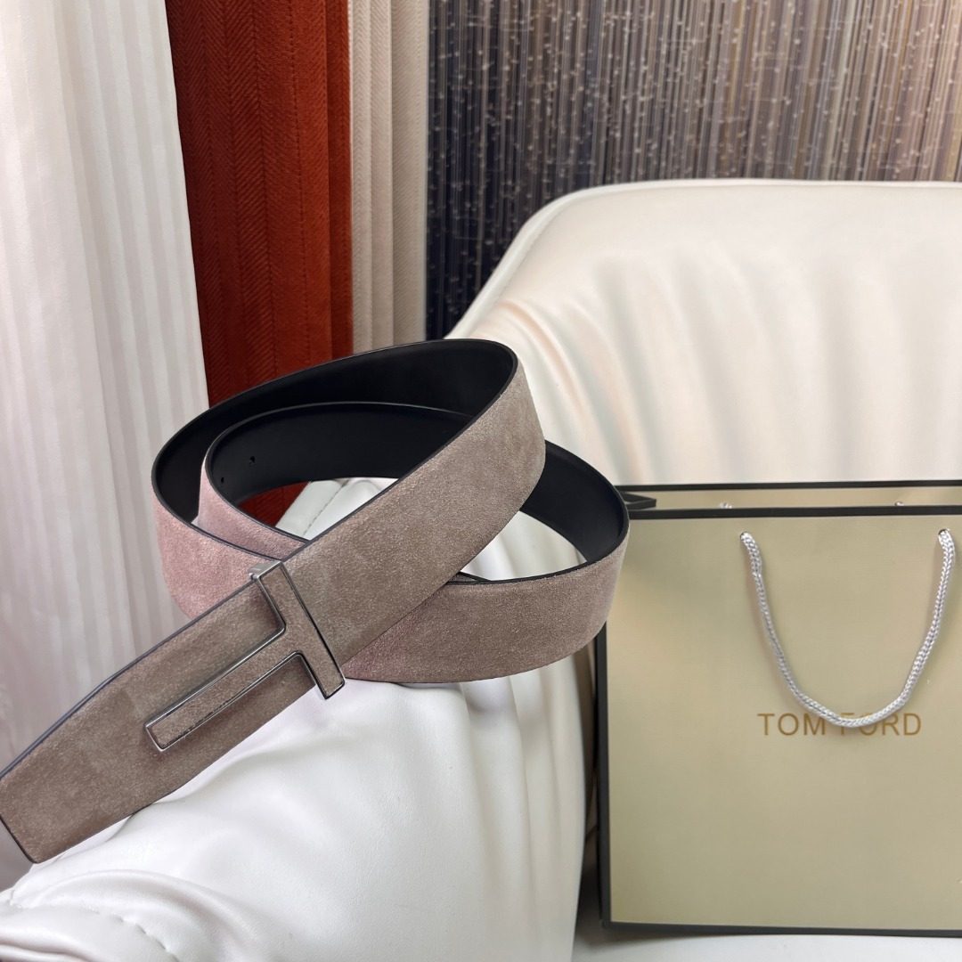 Tom Ford Suede Reversible Leather Belt