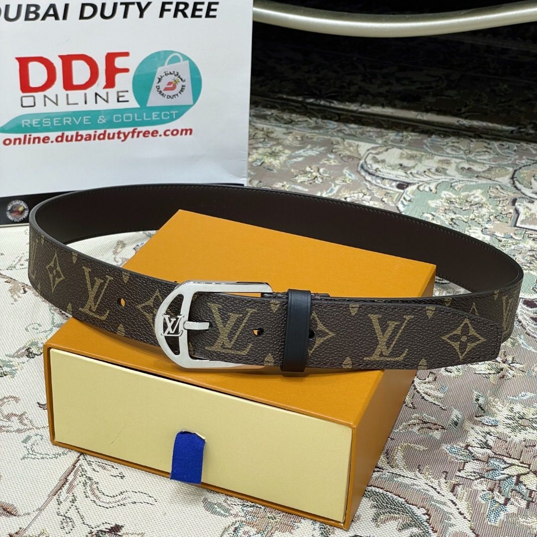 Louis Vuitton Monogram Canvas Leather Belt