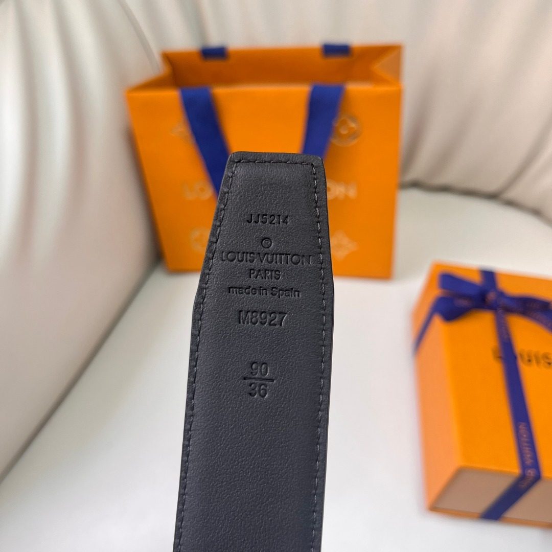 Louis Vuitton Initiales Black Leather Belt
