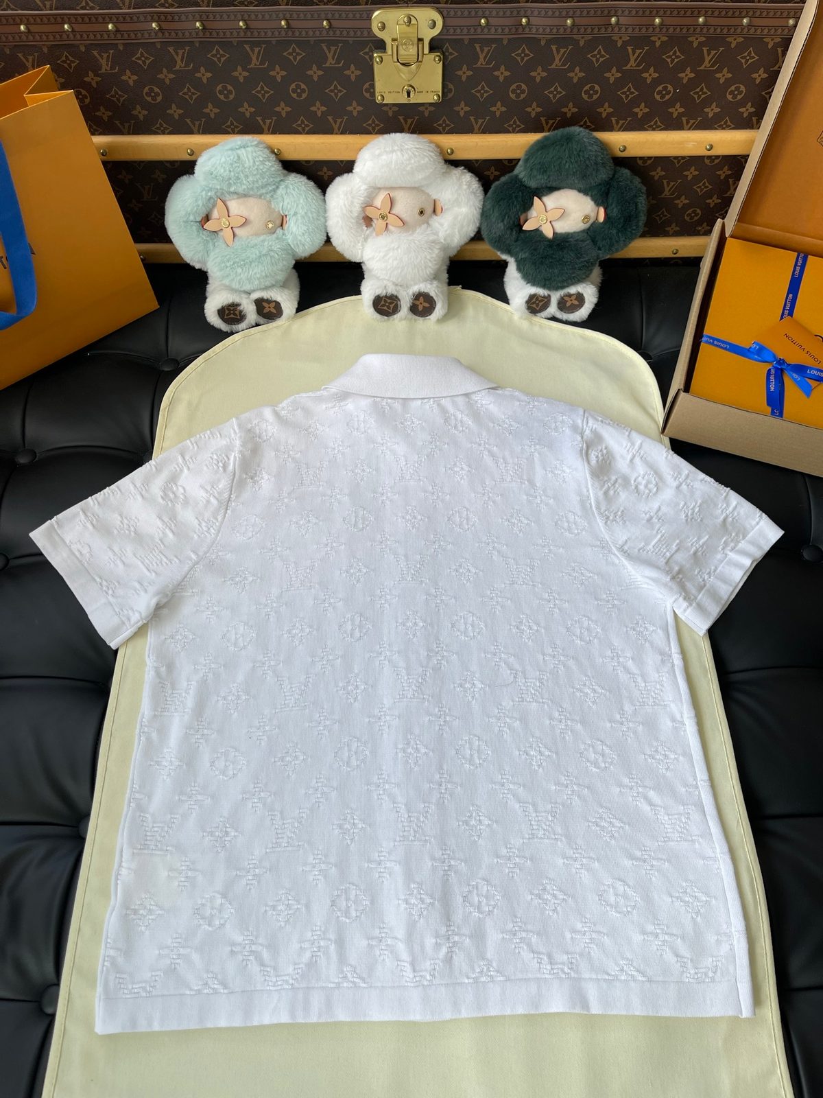 Louis Vuitton White Monogram Short Sleeve Shirt