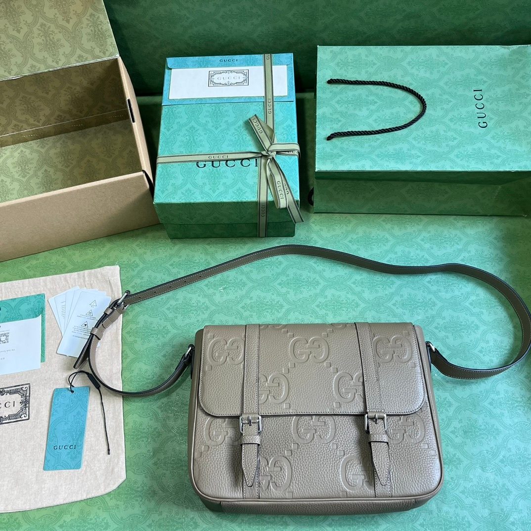 Gucci GG Embossed Leather Shoulder Bag