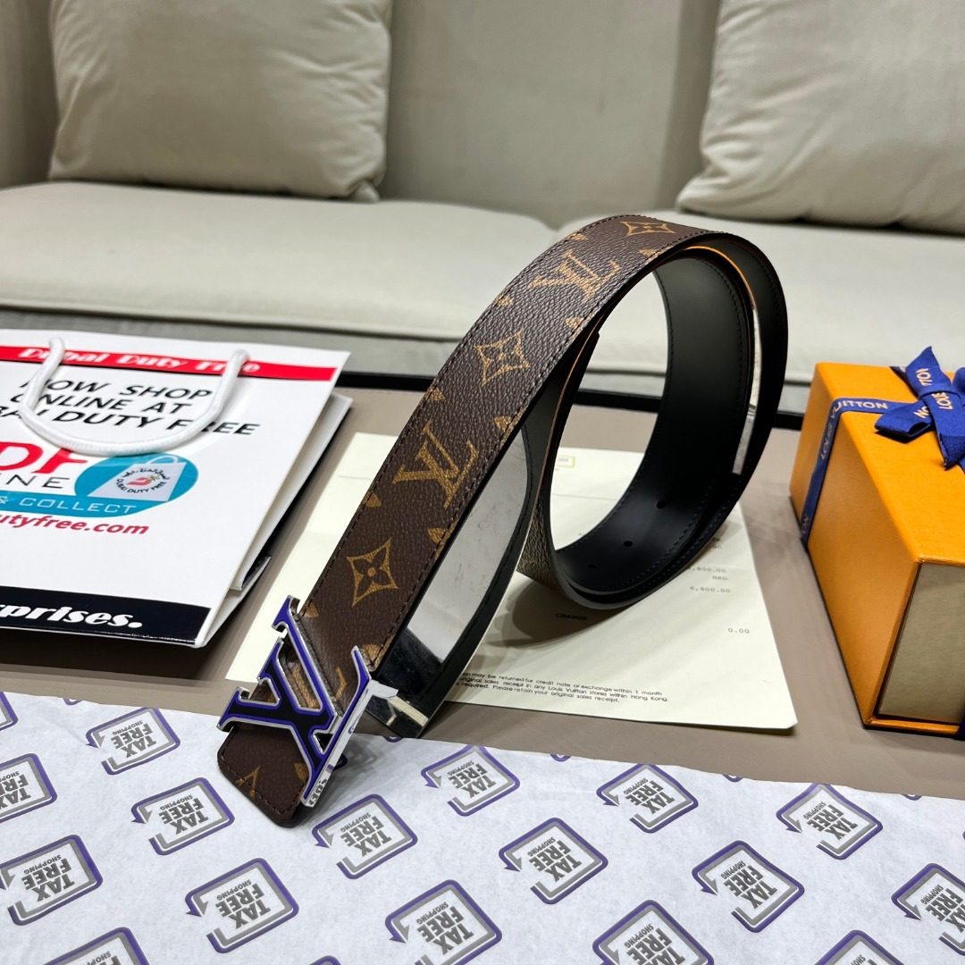 Louis Vuitton Monogram Canvas Leather Belt