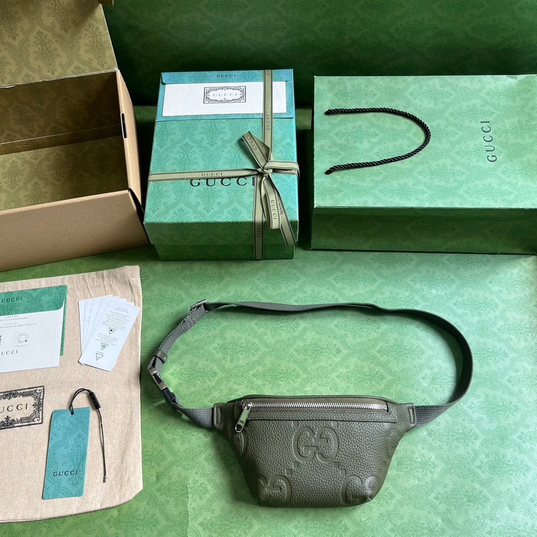 Gucci GG Embossed Leather Belt Bag
