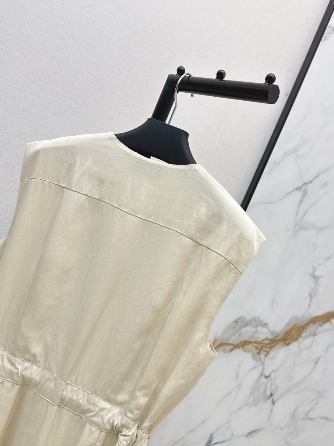 Prada Nylon Cargo Vest Dress Beige