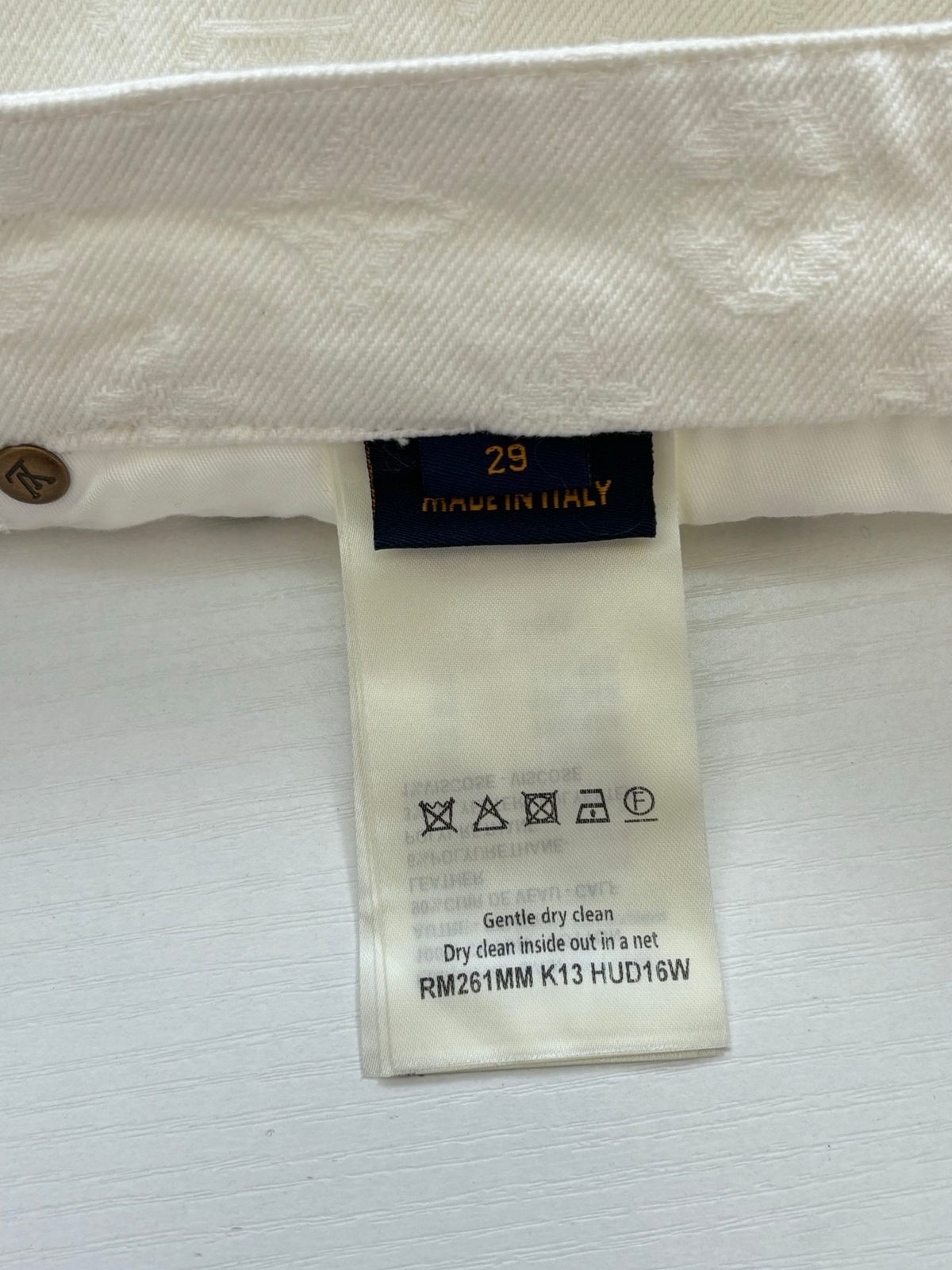Louis Vuitton Monogram White Denim Shorts