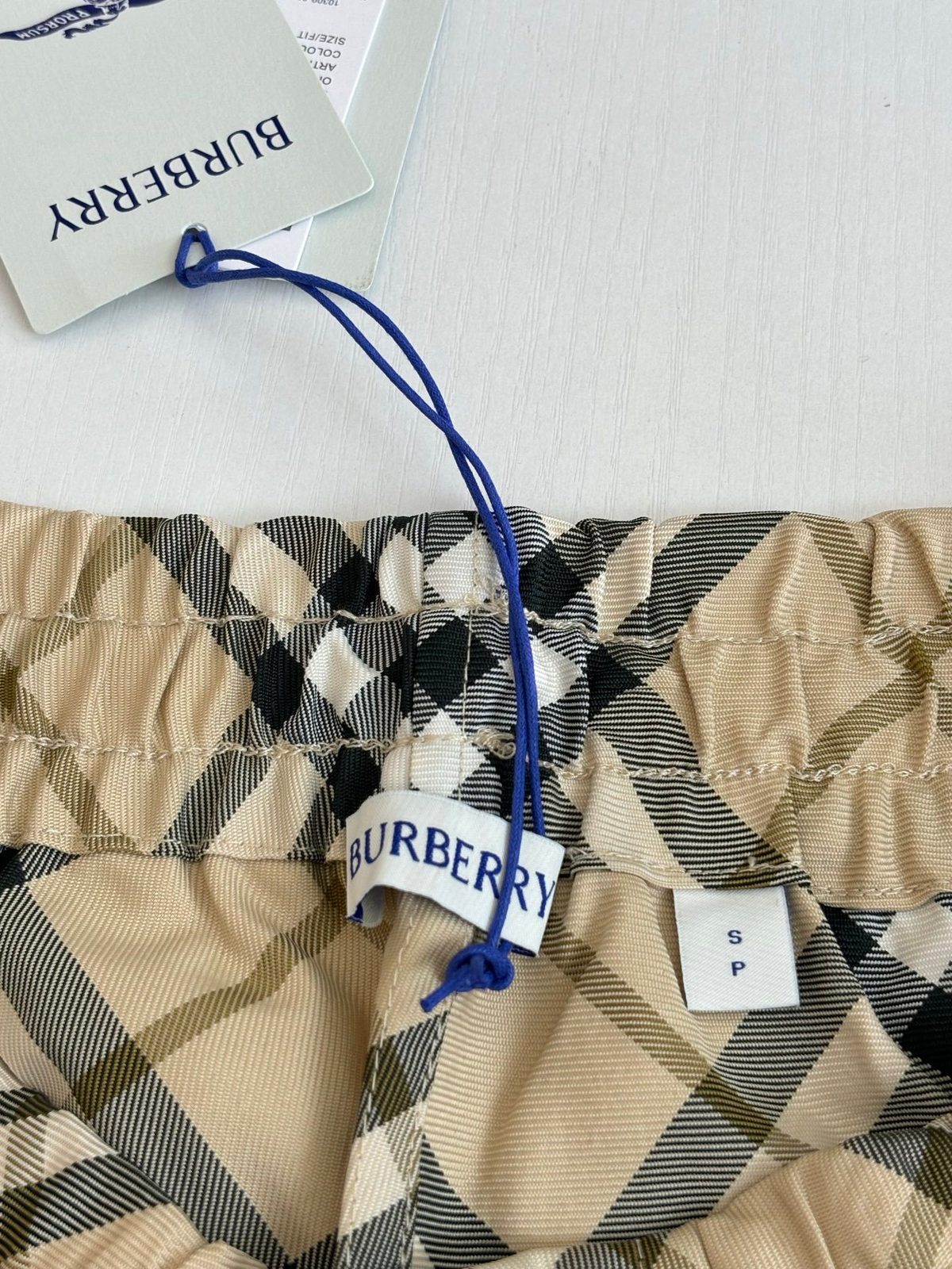 Burberry Vintage Check Cotton Drawstring Shorts