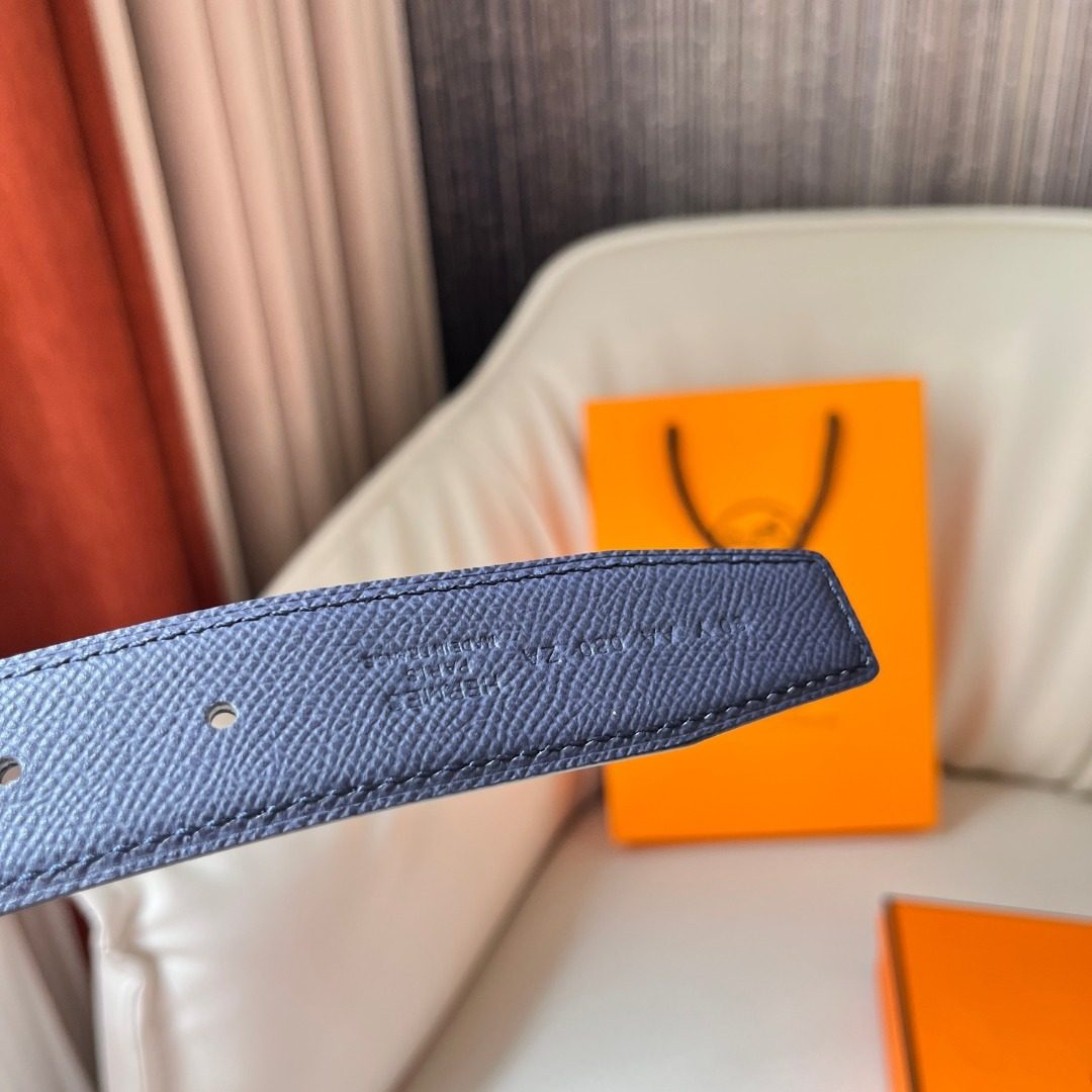 Hermès H Buckle Reversible Leather Belt