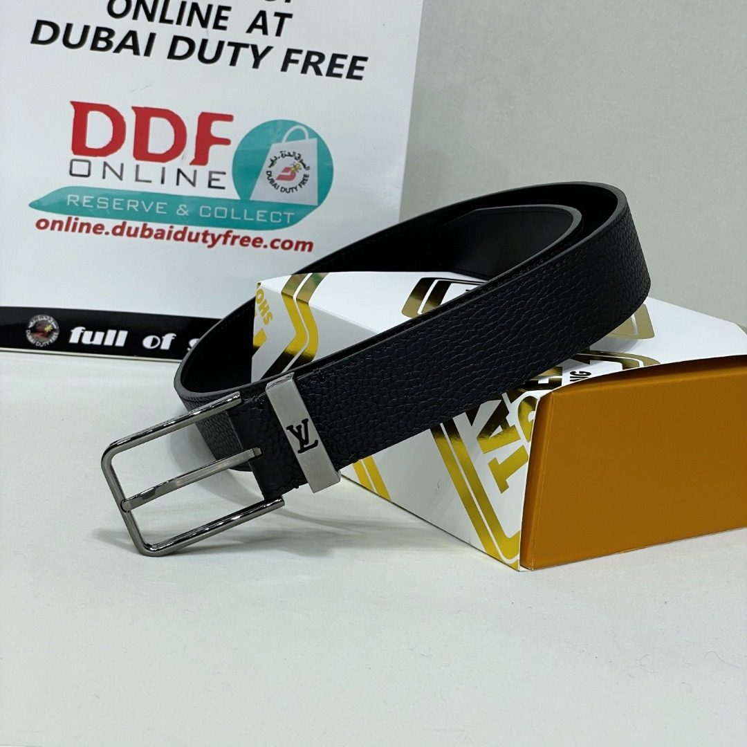 Louis Vuitton Damier Textured Leather Belt