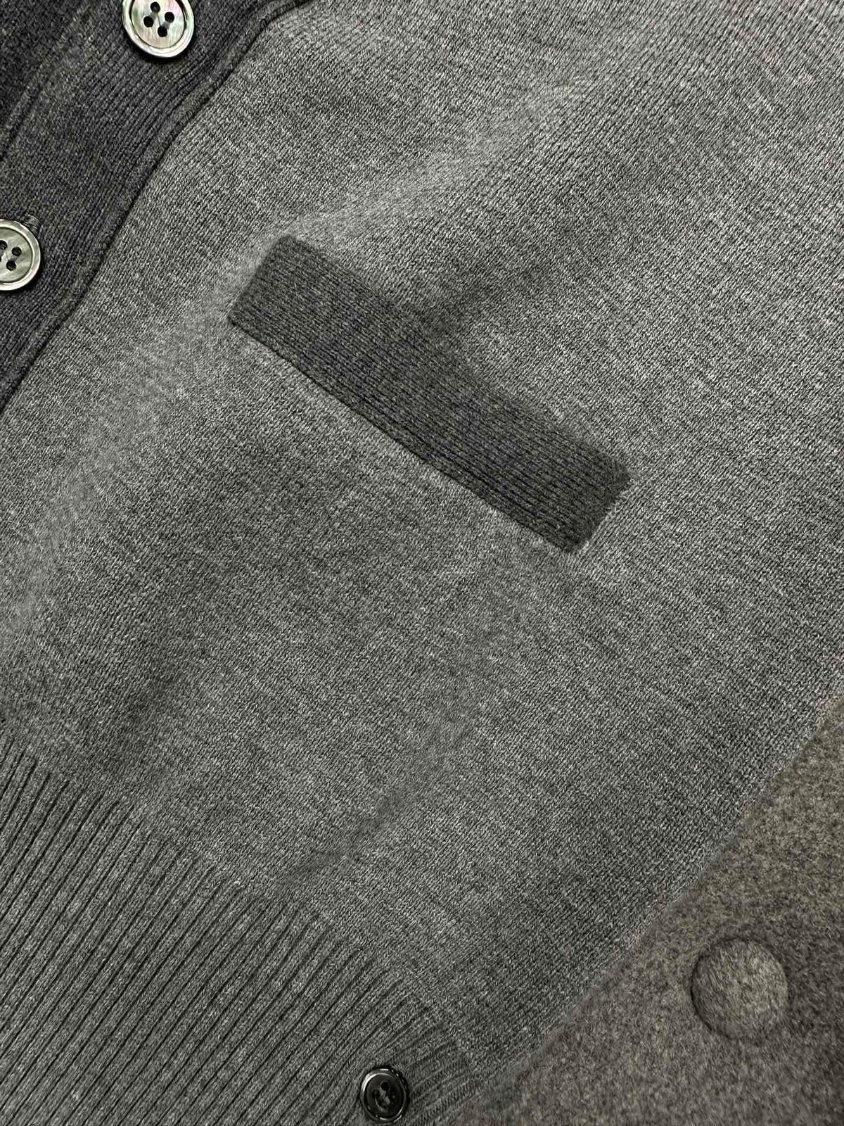 Grey Wool Four-Button Blazer