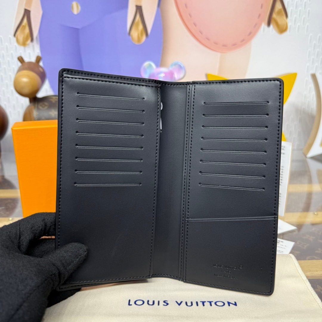 Louis Vuitton Black Leather Bifold Wallet