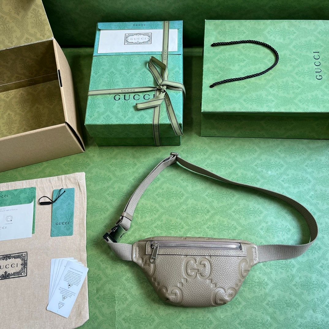 Gucci GG Embossed Leather Belt Bag