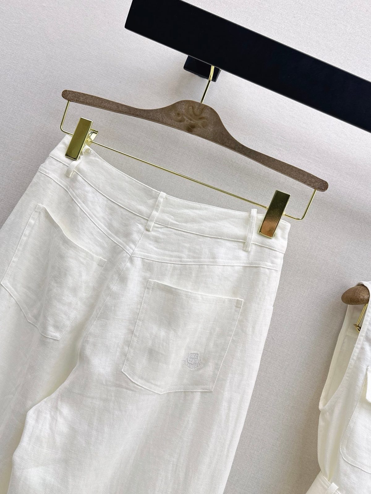 Luxury White Linen Wide-Leg Trousers
