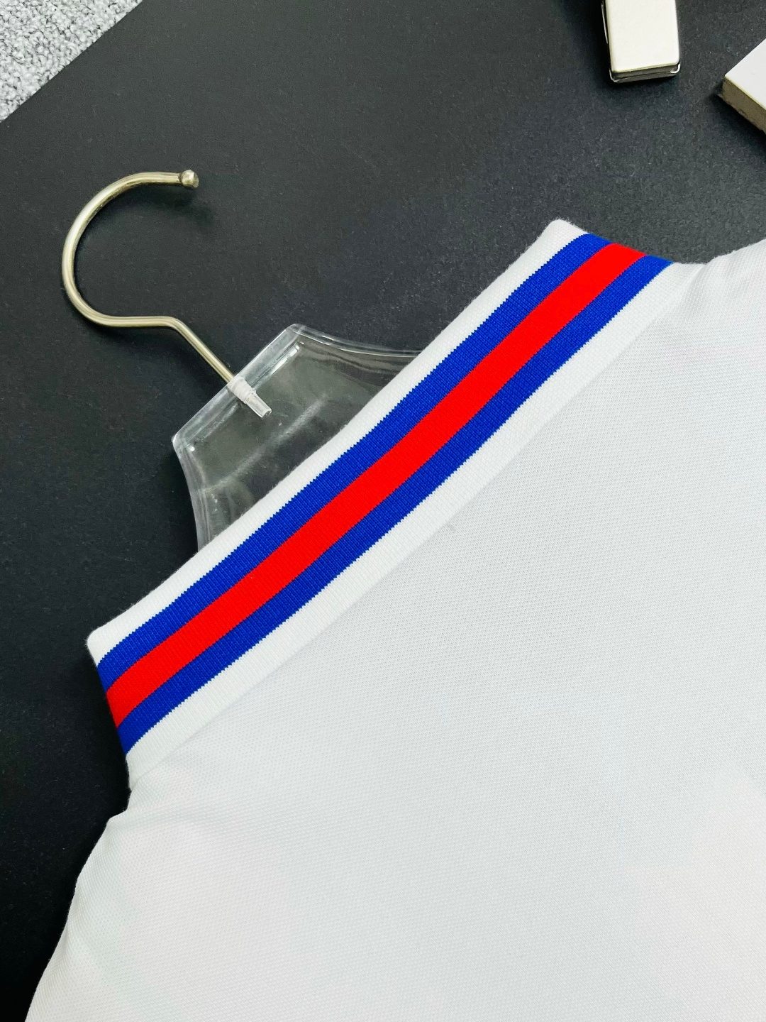 Gucci Striped Collar White T-Shirt