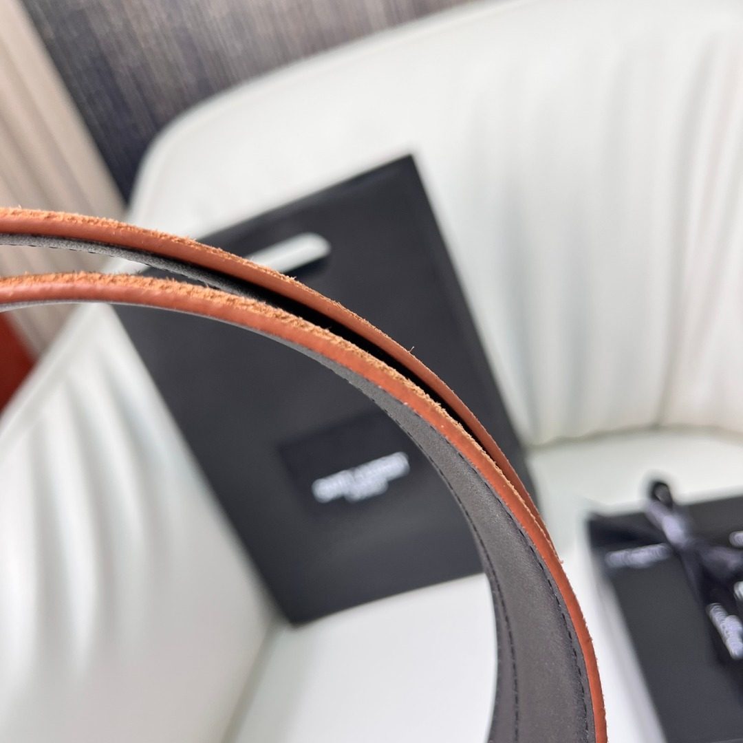 Saint Laurent Suede Leather Belt