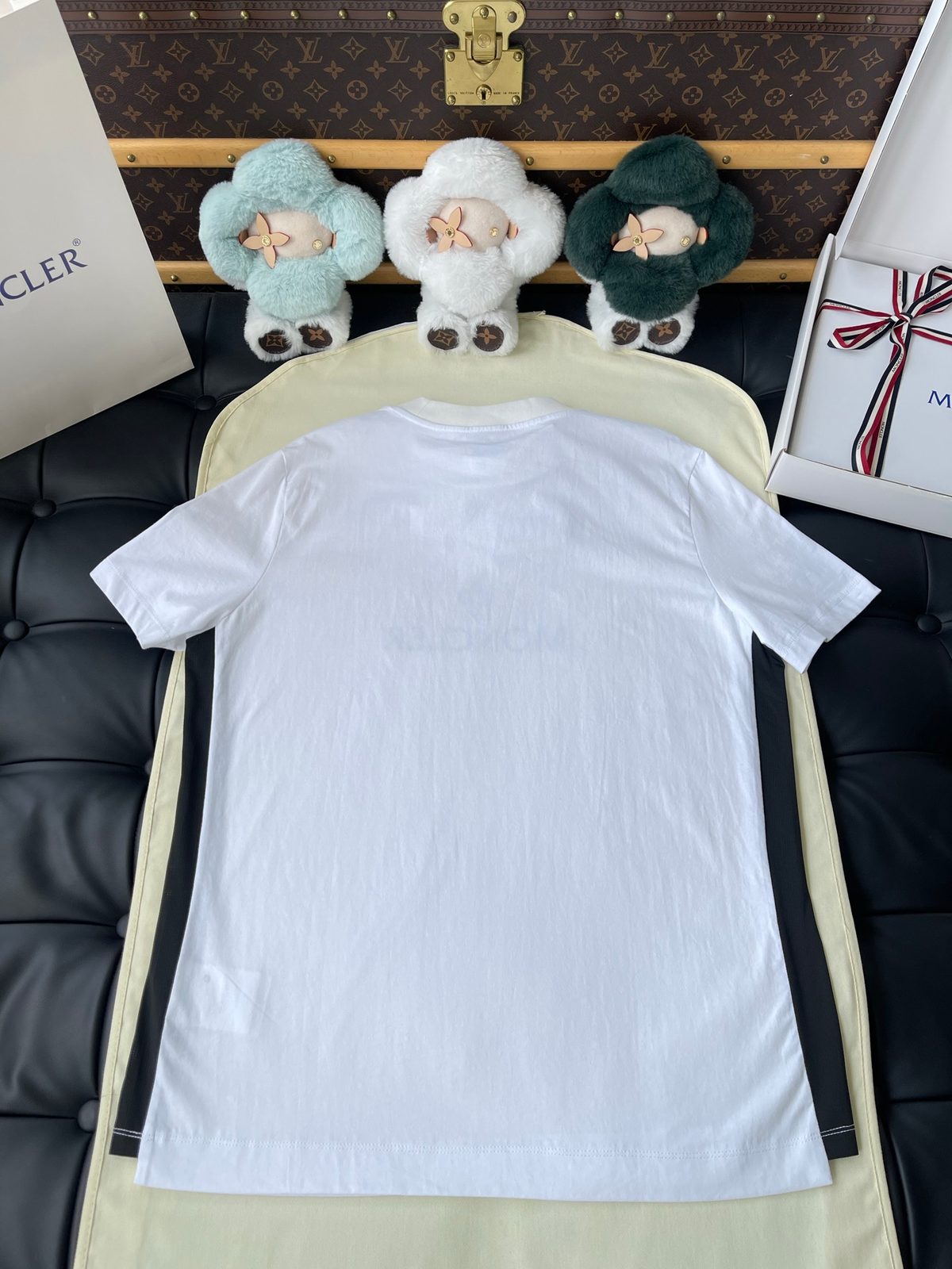 Moncler White Logo Crew Neck T-Shirt