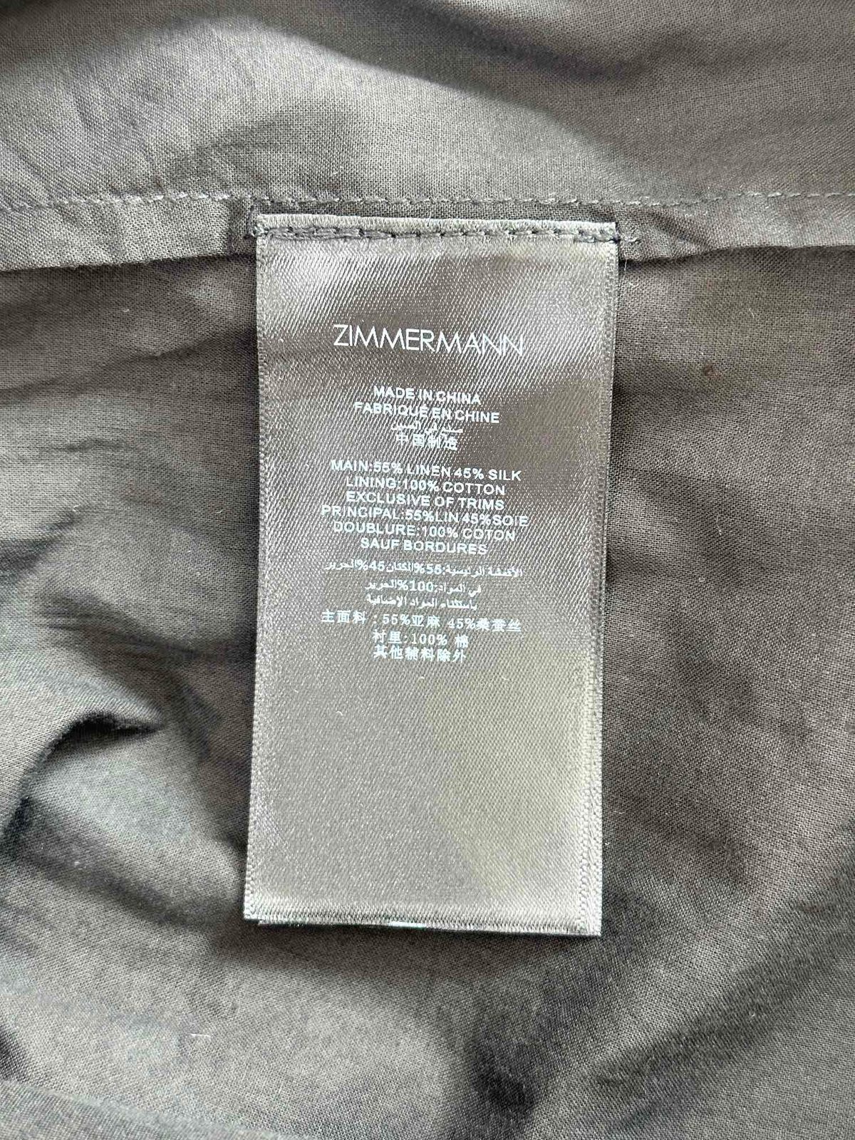 Zimmermann Black Linen Silk Midi Dress