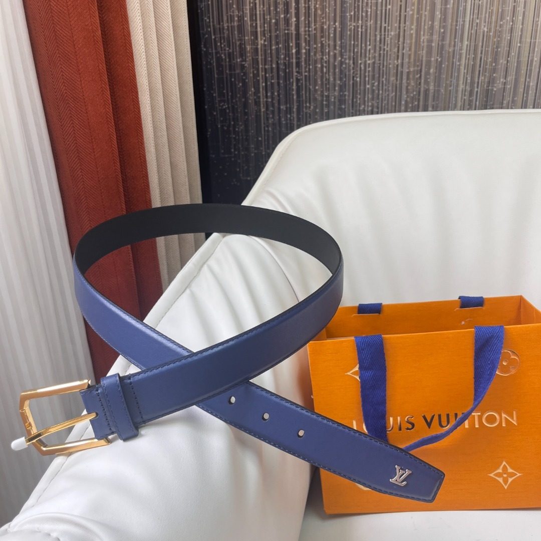Louis Vuitton Monogram Canvas Belt Navy