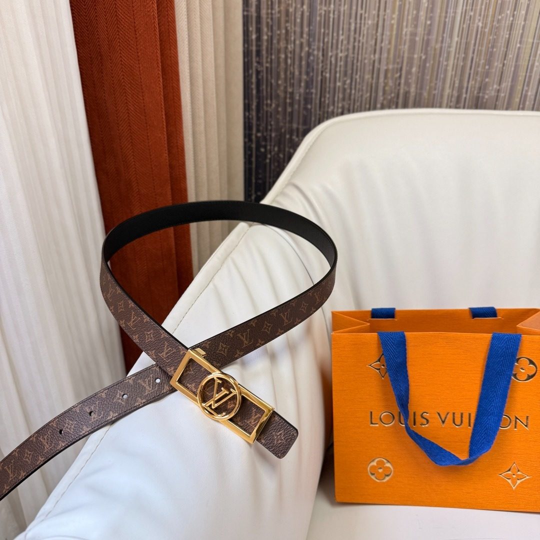 Louis Vuitton Monogram Canvas Leather Belt