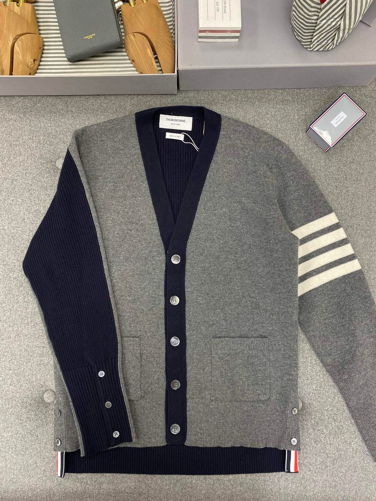 Thom Browne Colorblock Cardigan Sweater
