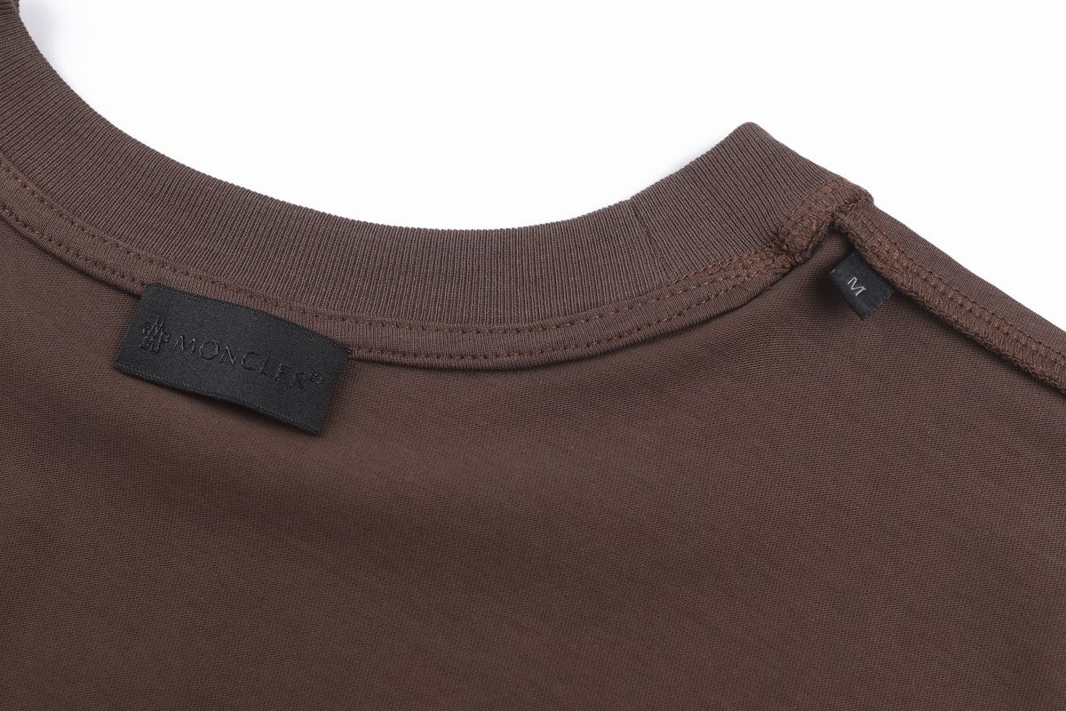 Moncler Crew Neck T-Shirt Brown