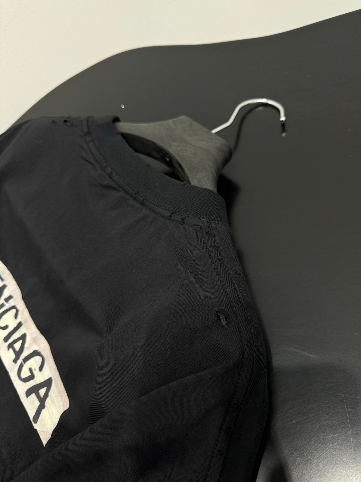 Balenciaga Logo Print Black T-Shirt