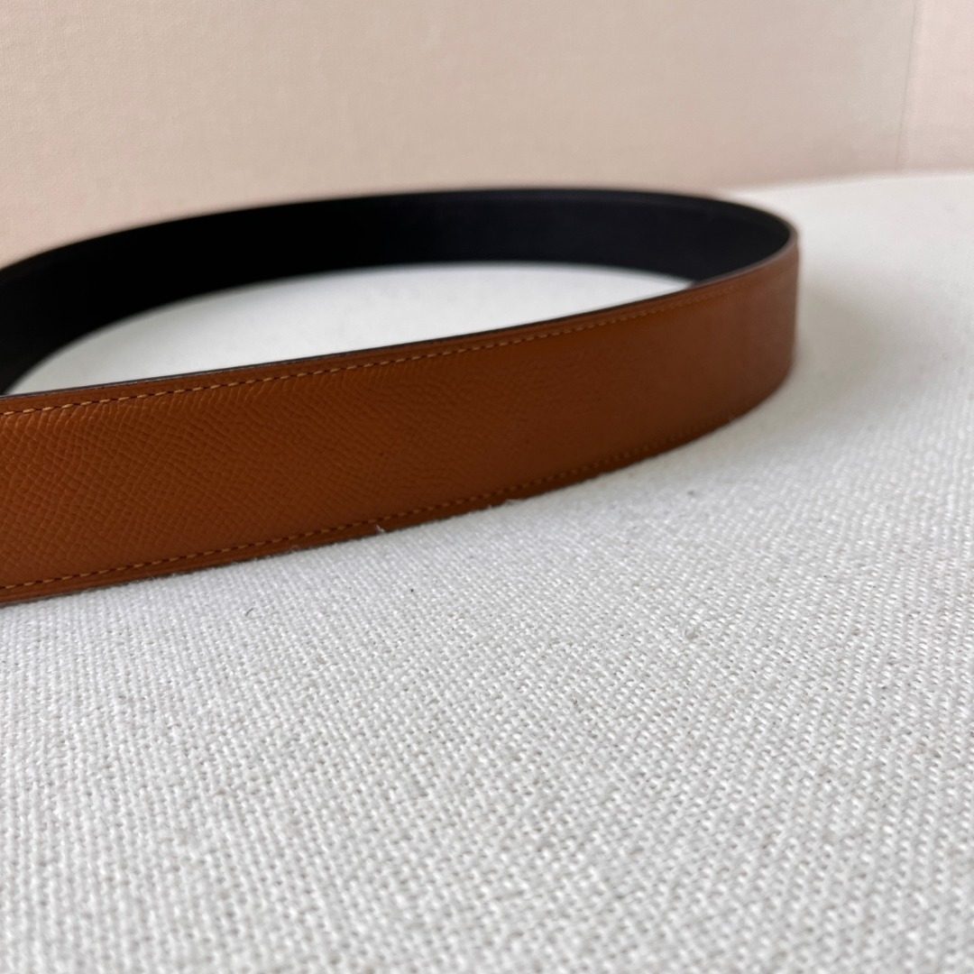 Hermès Reversible Leather Belt Tan Black