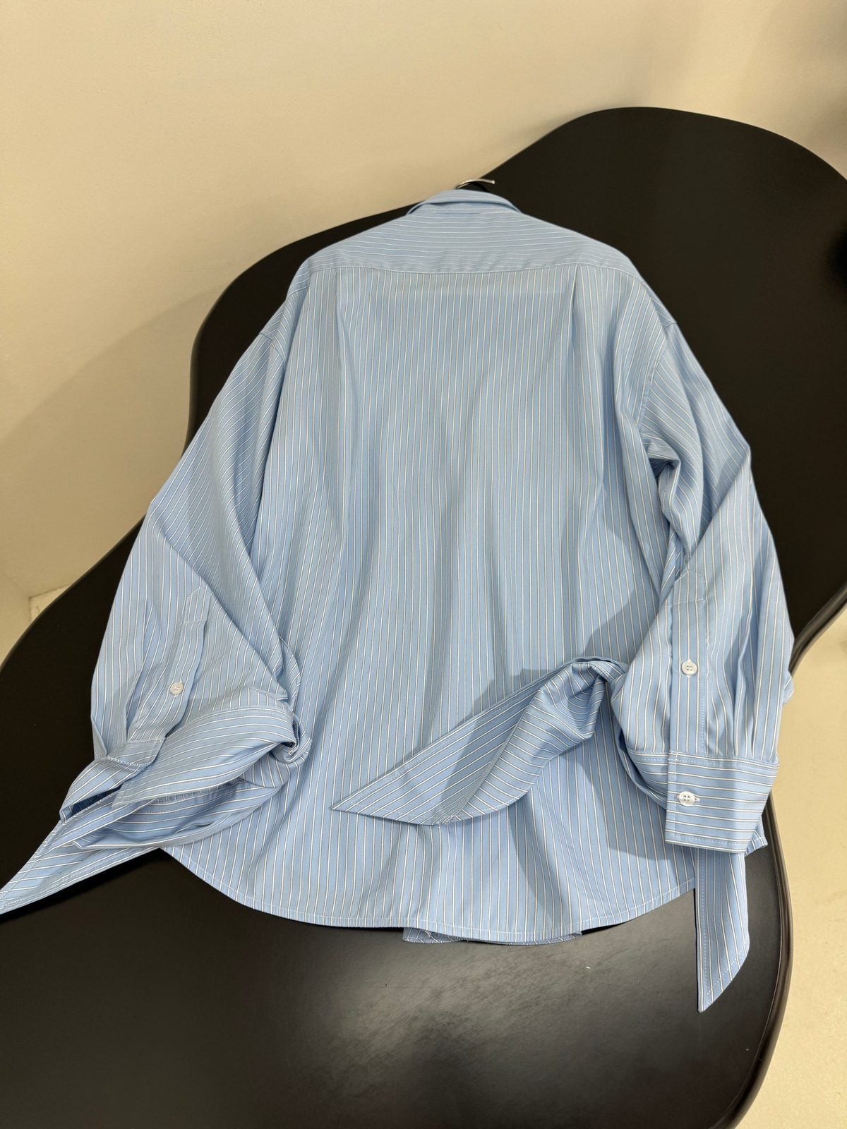 Light Blue Striped Cotton Dress Shirt