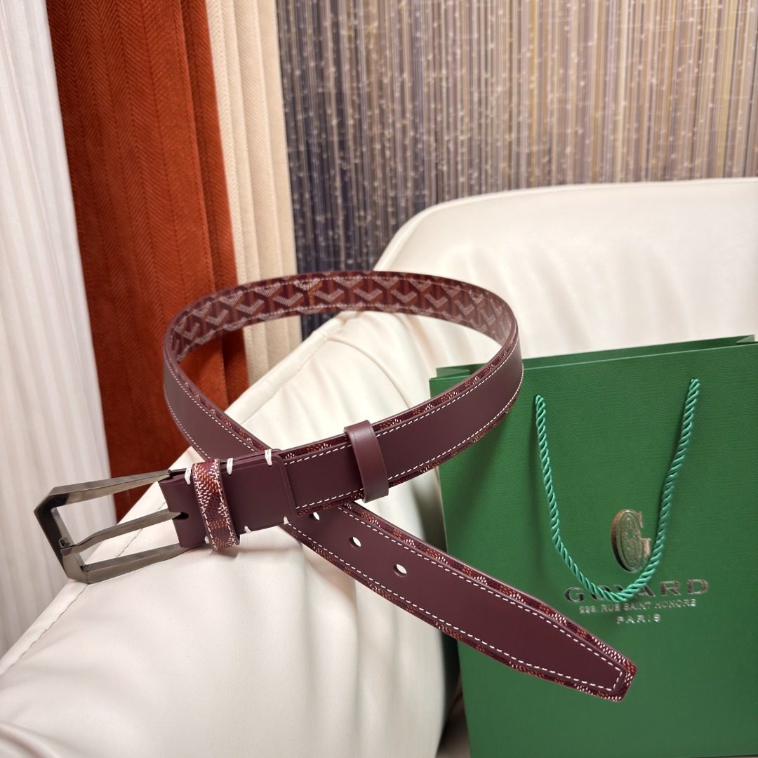 Gucci GG Monogram Leather Belt