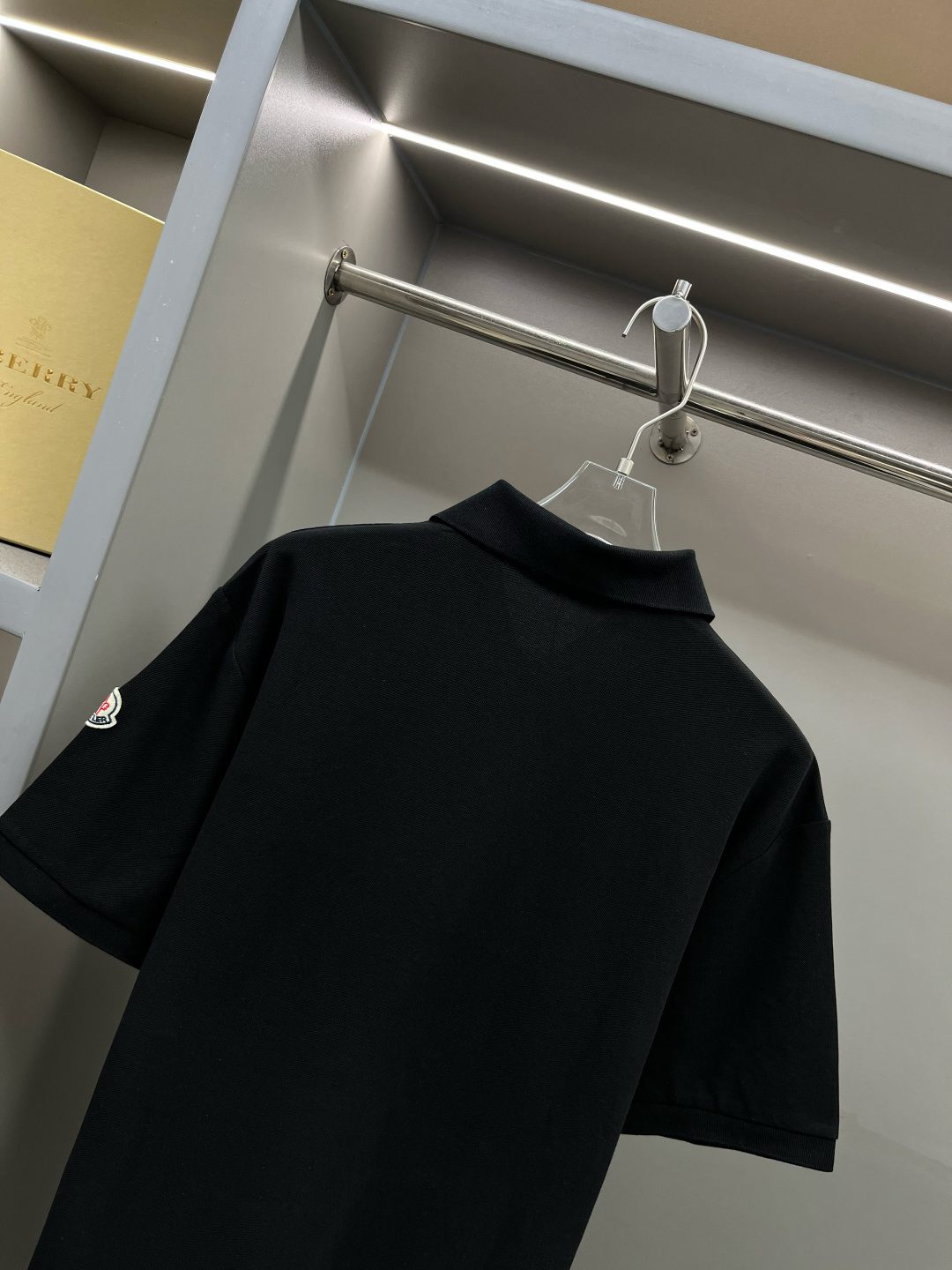 Burberry Black Cotton Polo Shirt
