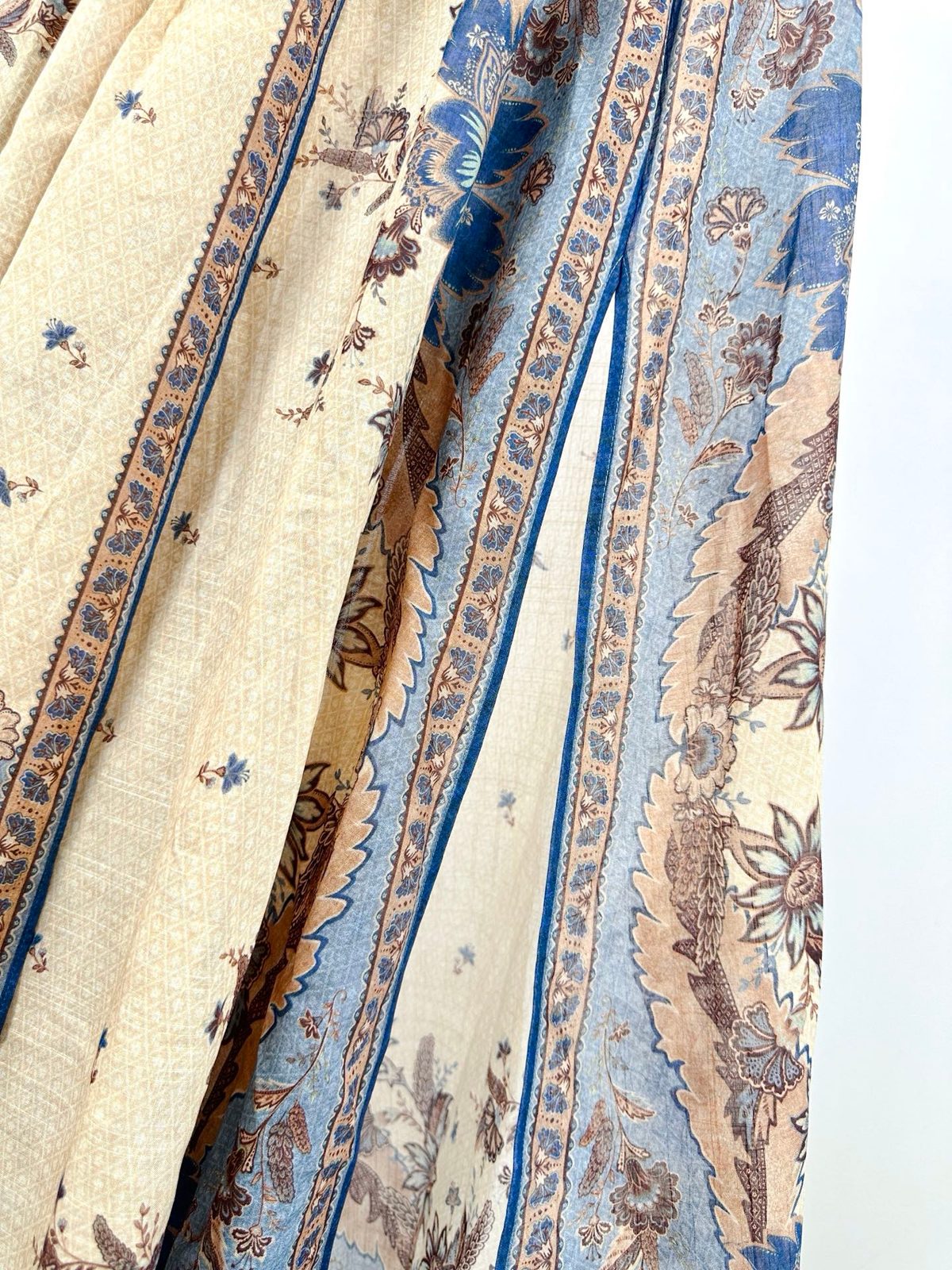 Floral Print Cotton Halter Maxi Dress