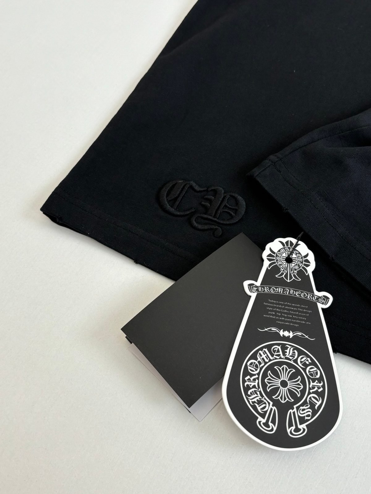 Chrome Hearts Cross Embroidered Black T-Shirt