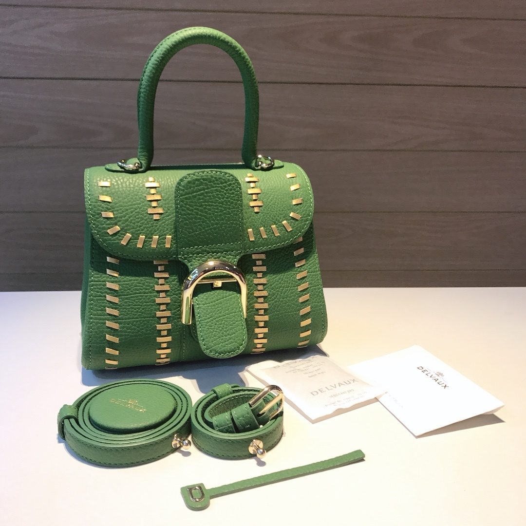 Delvaux Brillant Leather Top Handle Bag