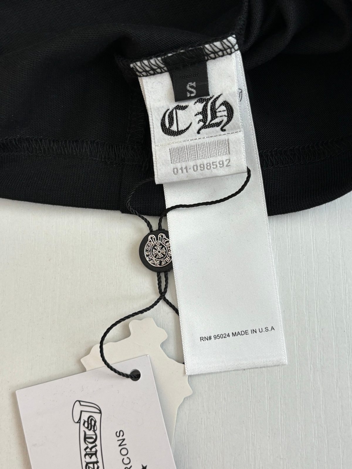 Chrome Hearts Black Ribbed Long Sleeve T-Shirt