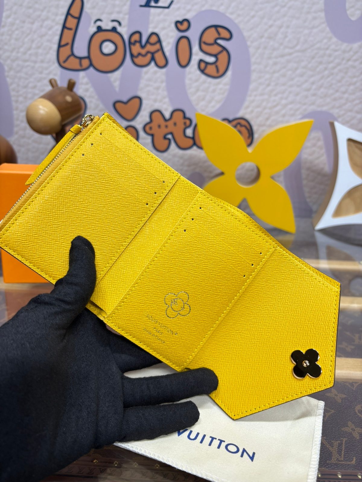 Louis Vuitton Damier Azur Yellow Wallet