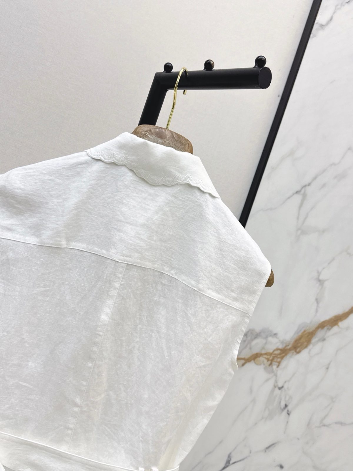 Luxury Linen Utility Vest with Belt