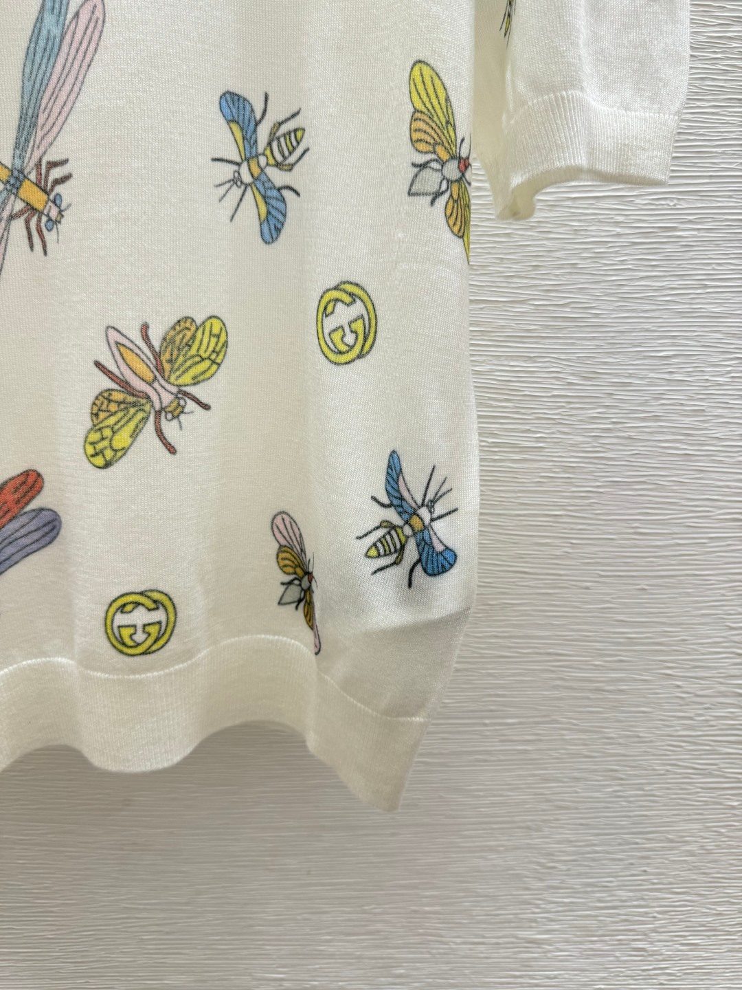 Gucci Dragonfly Print Crewneck T-Shirt