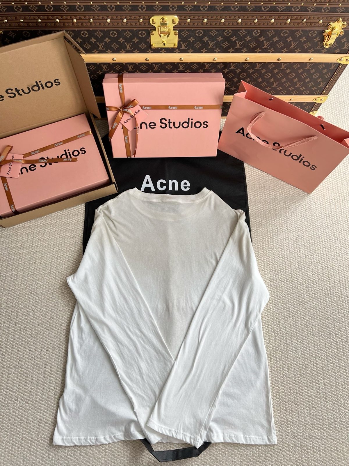 Acne Studios White Cotton T-Shirt