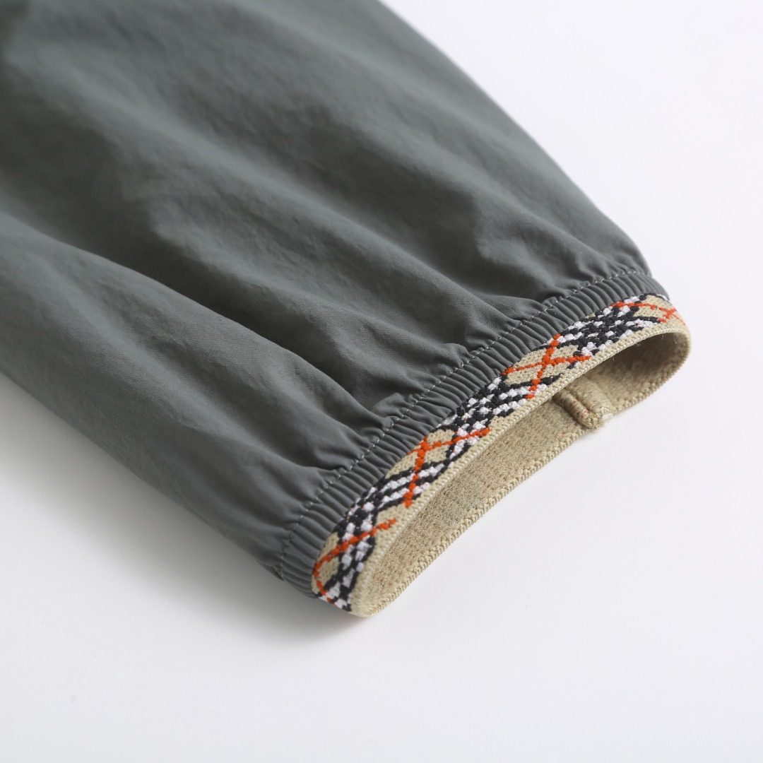 Burberry Check Pattern Hooded Windbreaker Jacket