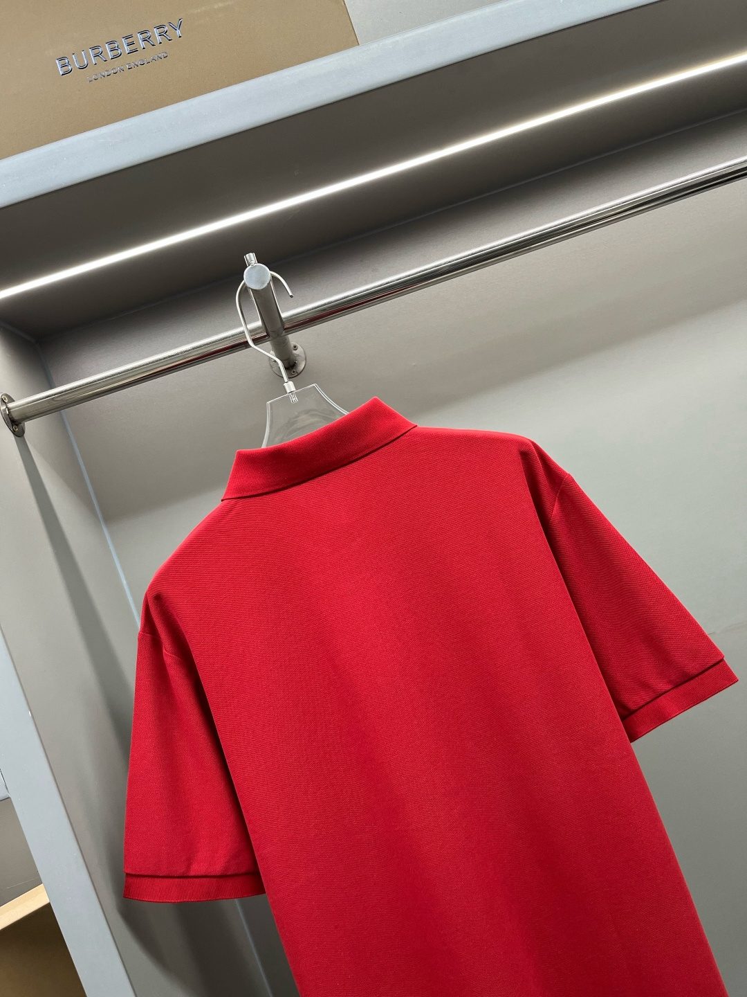 Burberry Red Cotton Polo Shirt