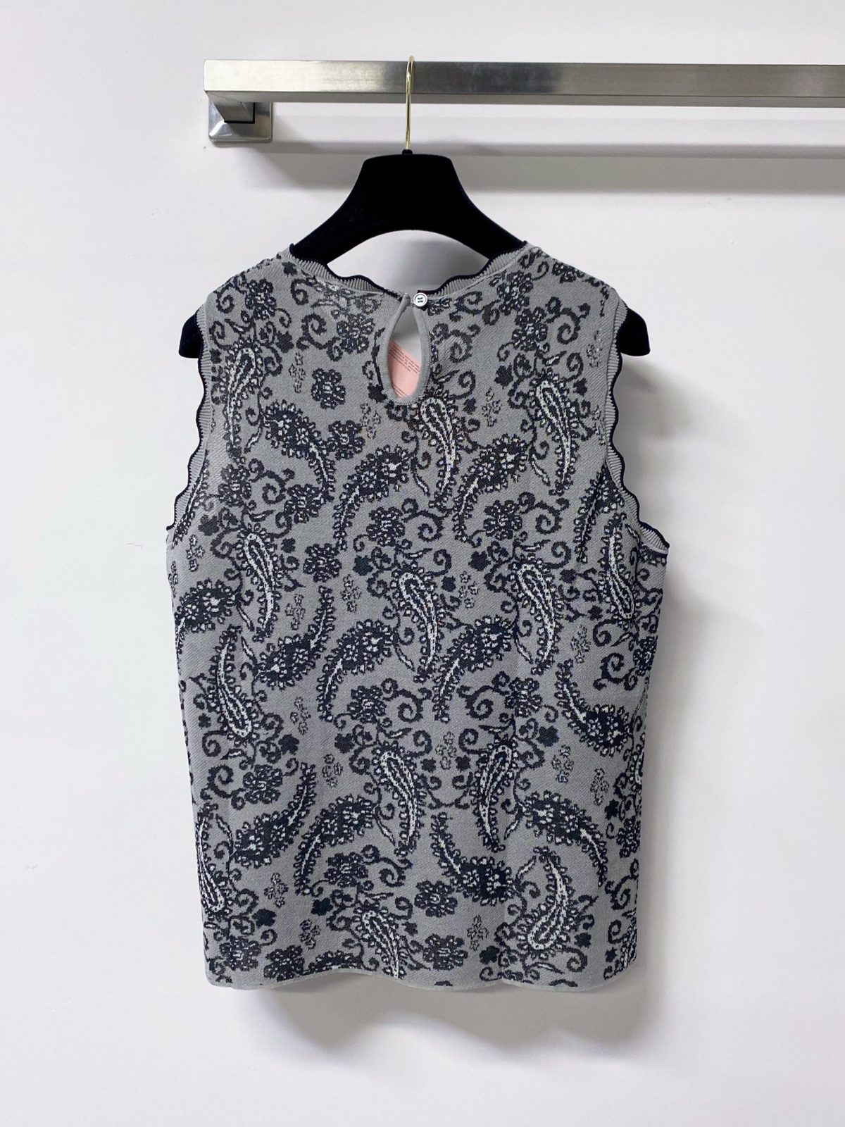 Miu Miu Paisley Jacquard Sleeveless Tank Top