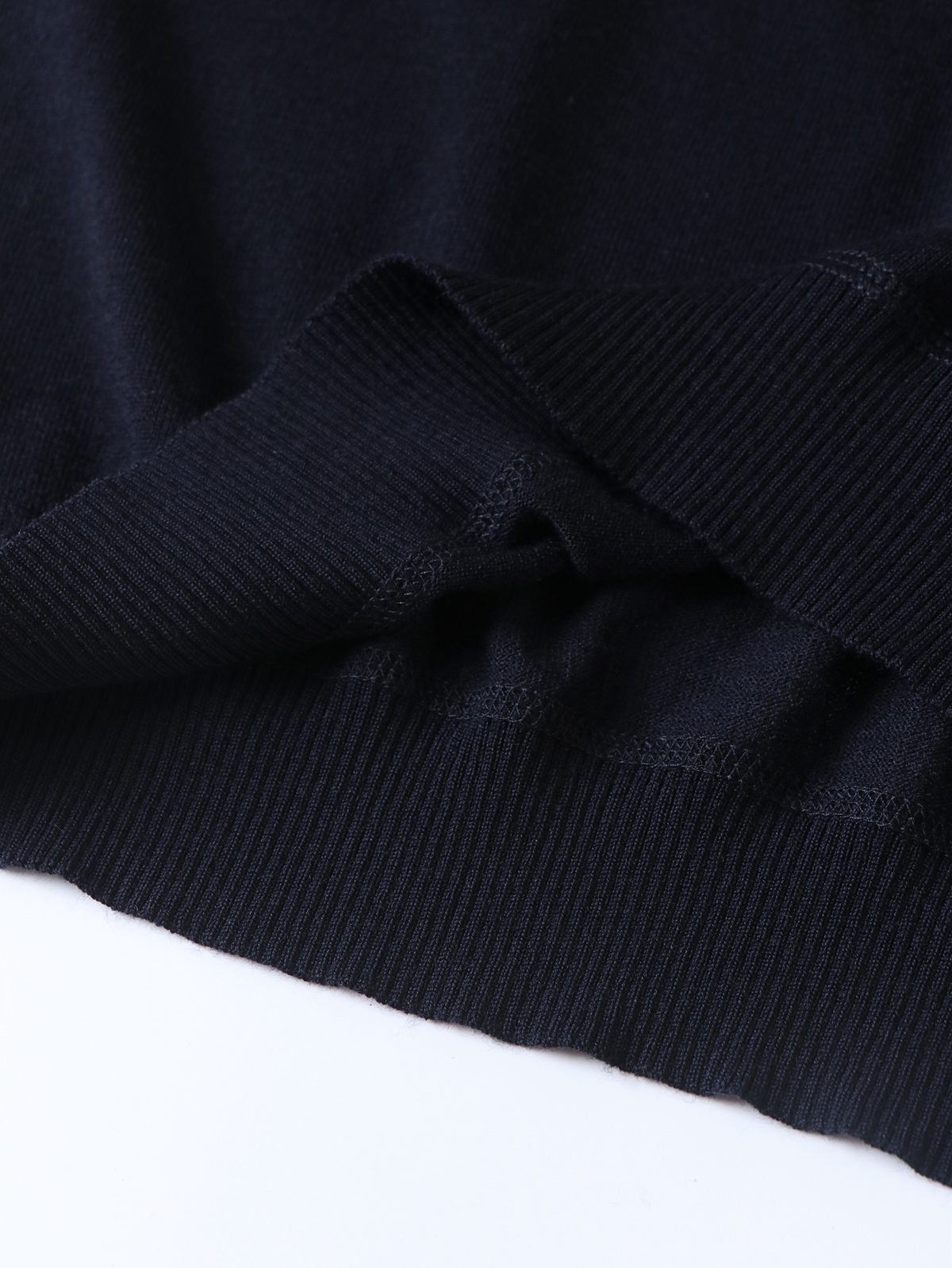 Prada Navy Ribbed Crewneck Sweater
