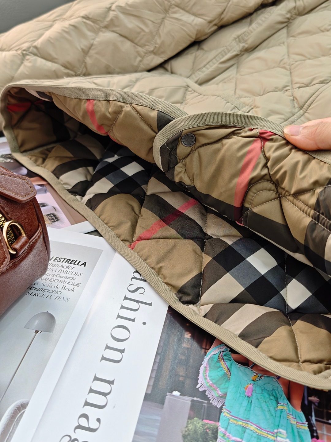 Burberry Quilted Jacket with Nova Check Lining