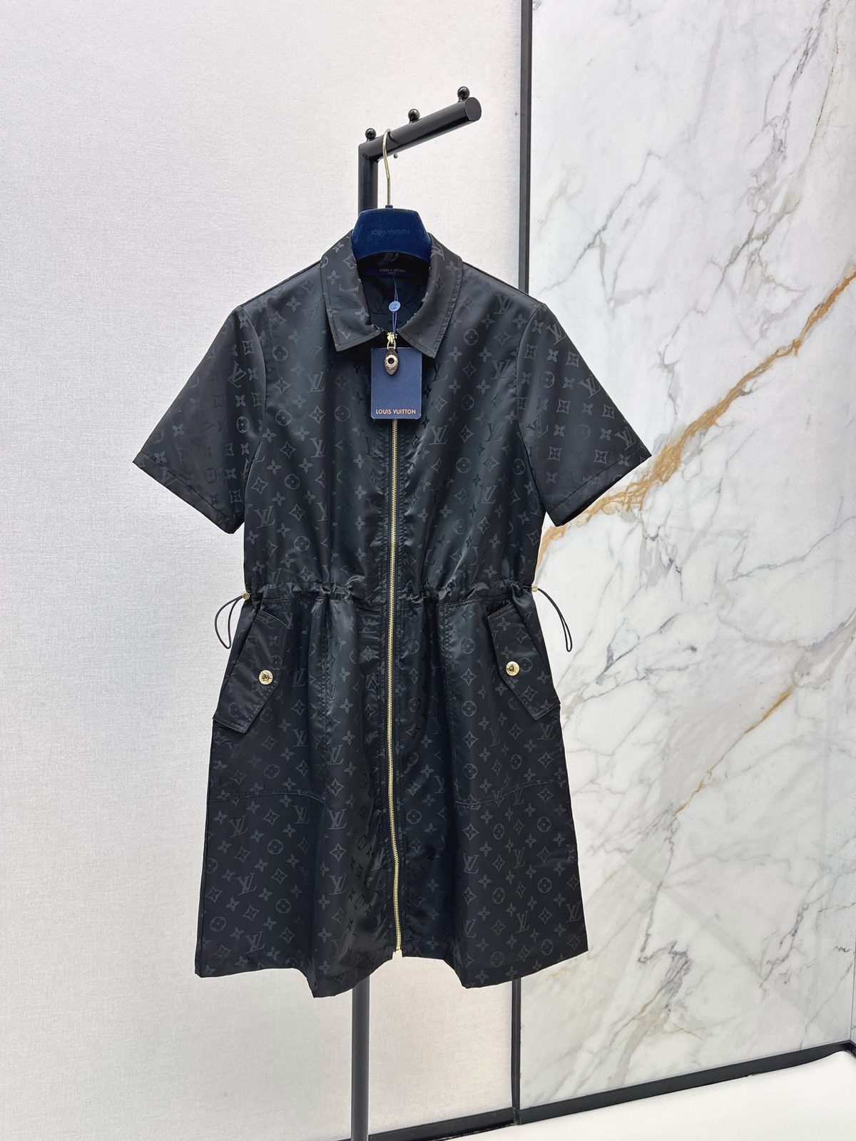 Louis Vuitton Monogram Short Sleeve Shirt Dress