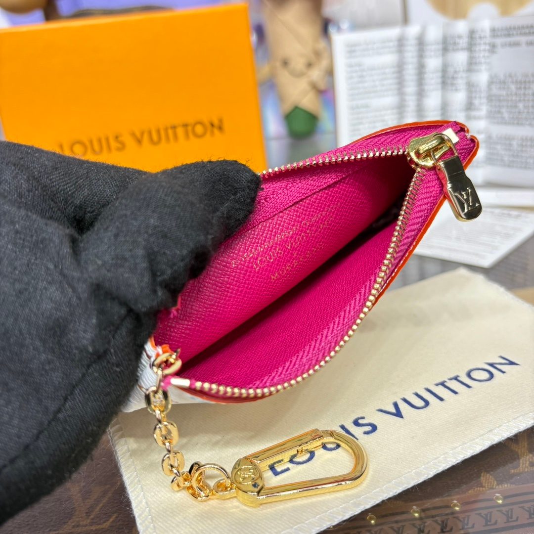 Louis Vuitton Damier Ebene Pochette Keychain