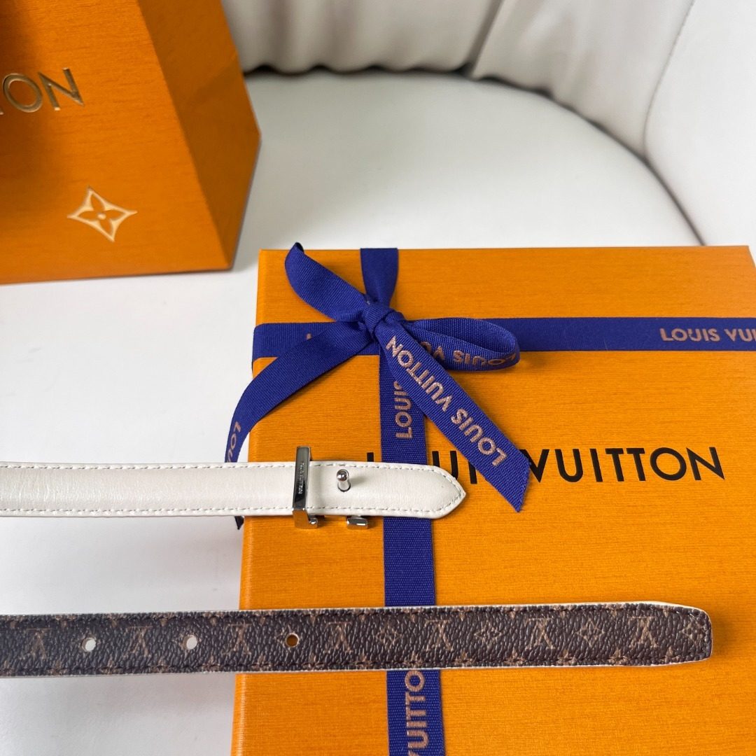 Louis Vuitton Monogram Canvas Belt White