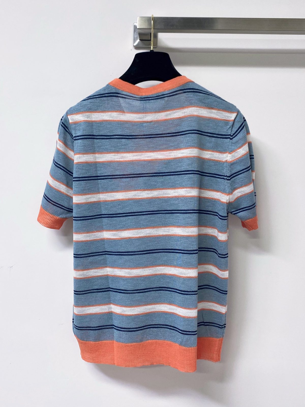 Miu Miu Striped Crewneck T-Shirt