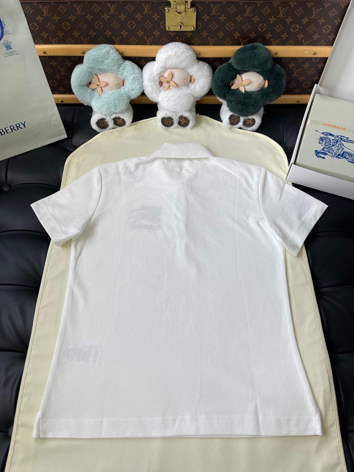 Burberry White Cotton Crewneck T-Shirt