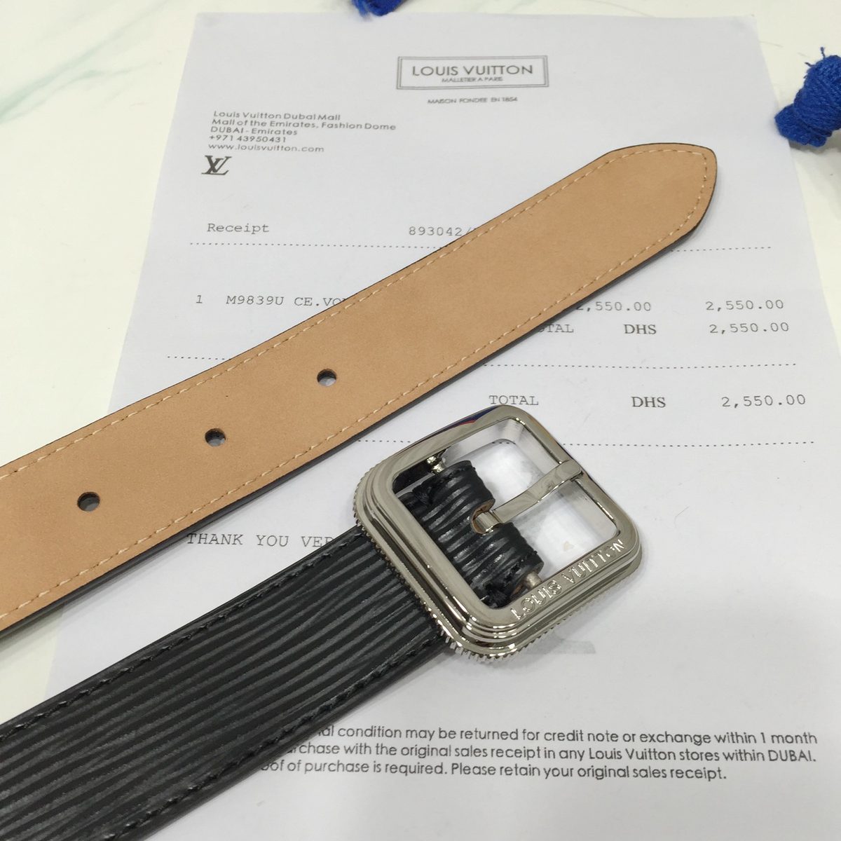 Louis Vuitton Epi Leather Reversible Belt