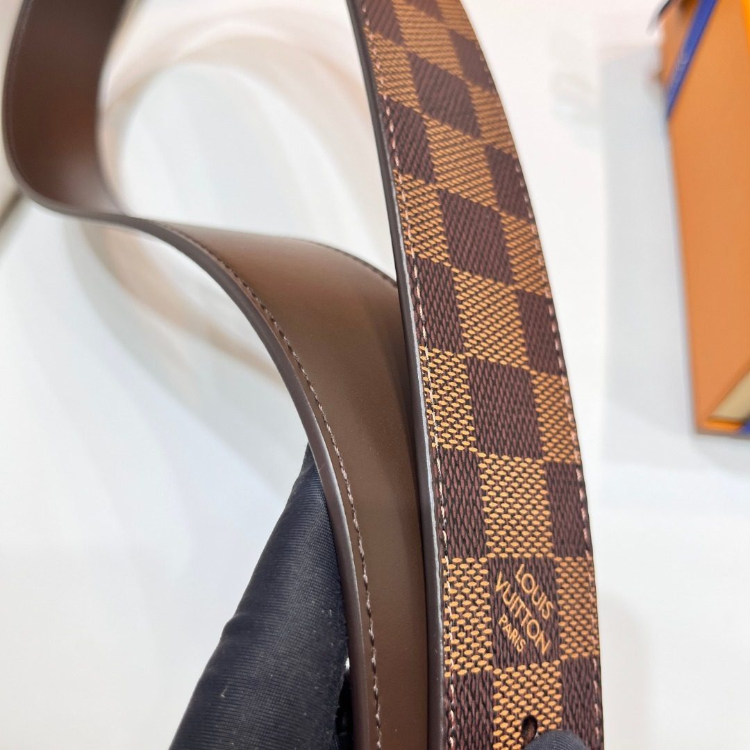 Louis Vuitton Damier Ebene Leather Belt